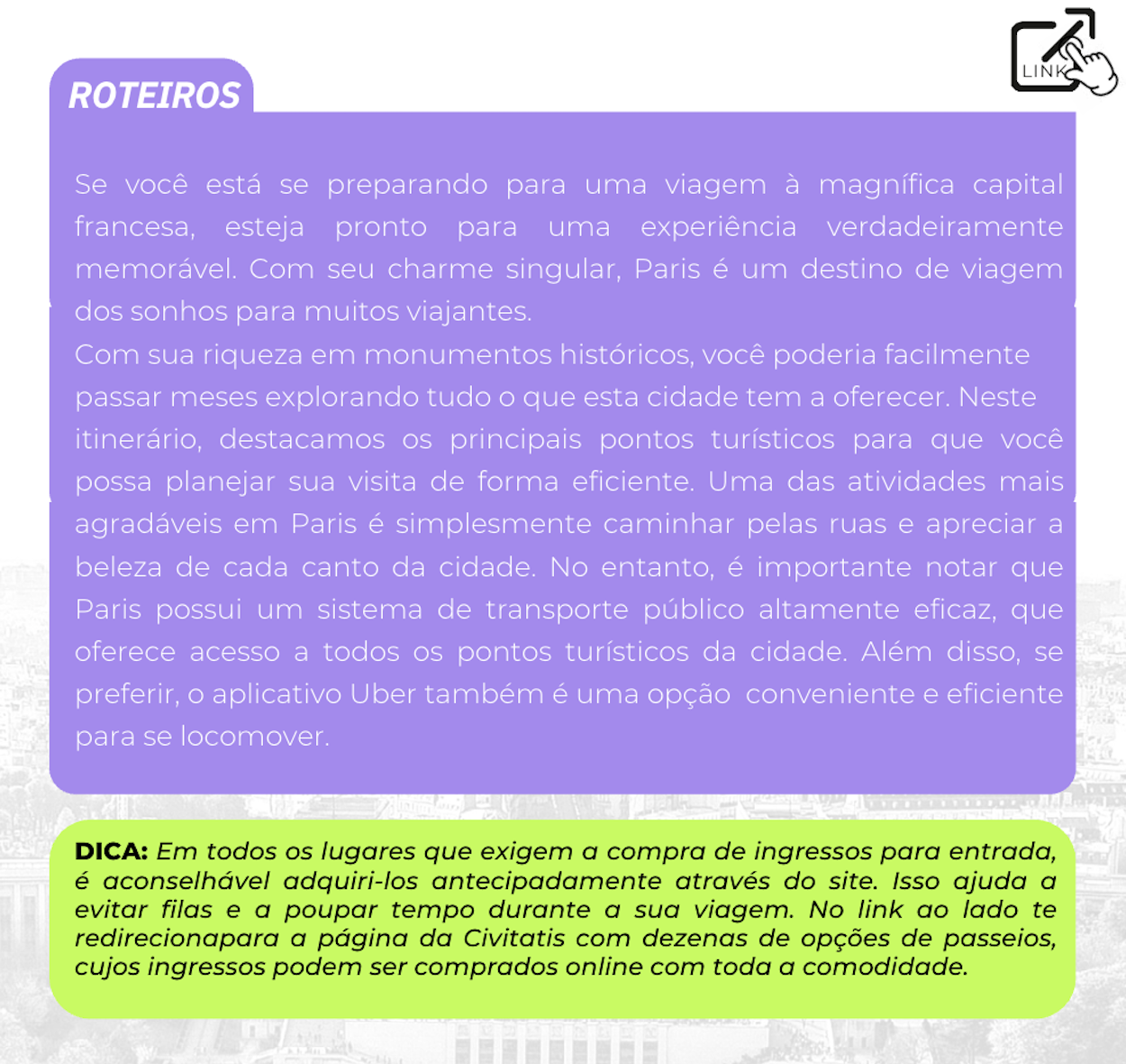 Ingressos e reservas oficiais